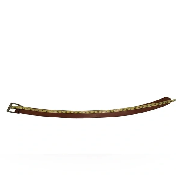 Ralph Lauren Brown, leather belt with brass buckle size medium. - Picture 11 of 13